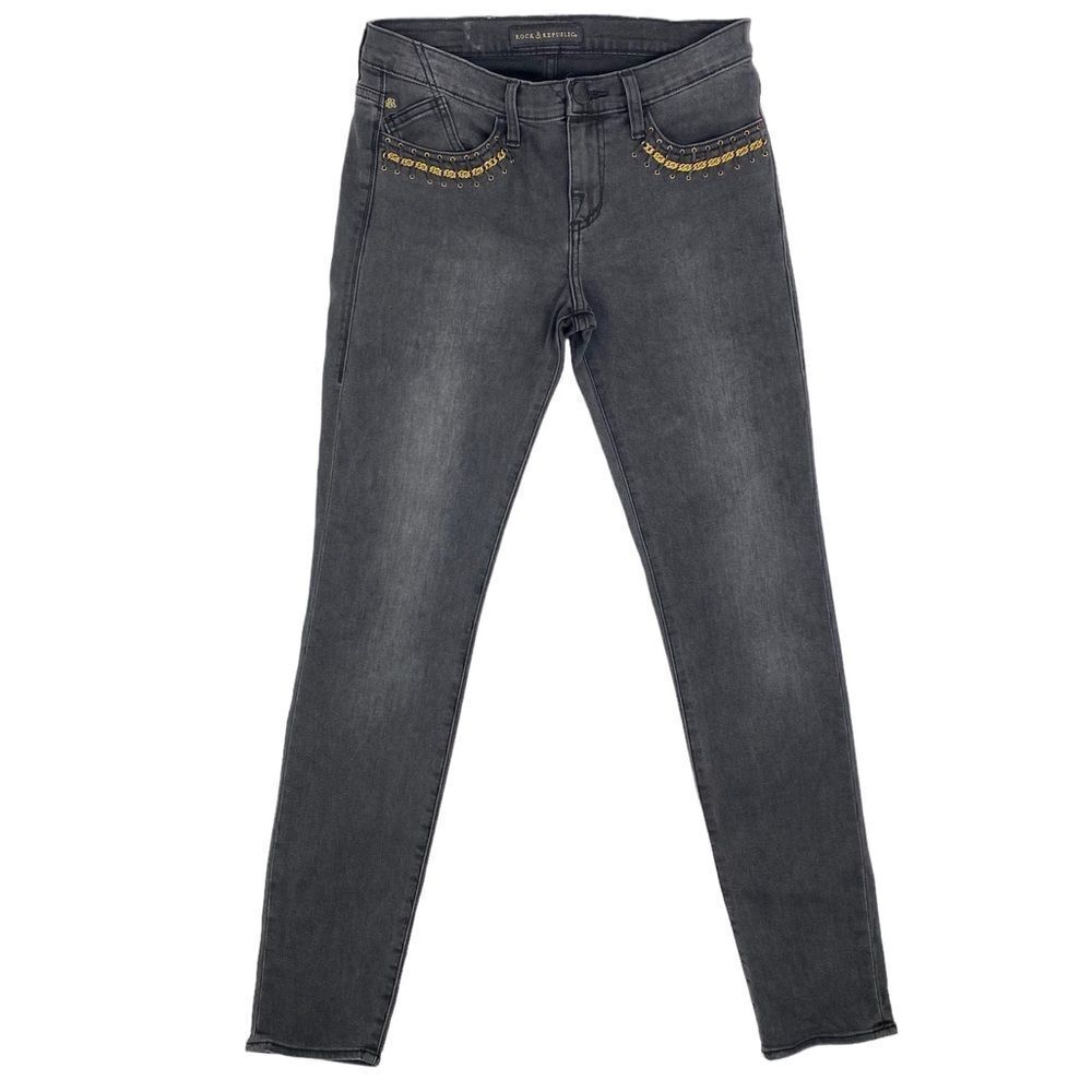 Rock & Republic Denim Berlin Jeans Skinny Embellished